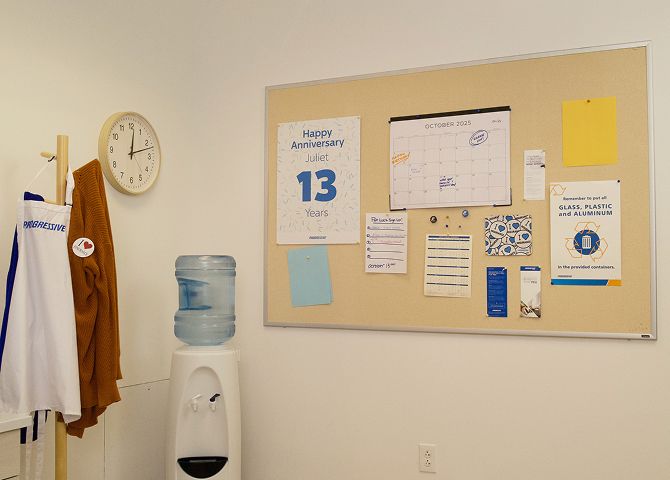 behind the scenes office cork board