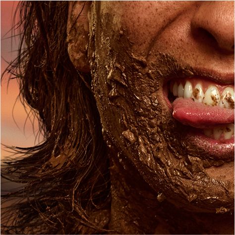 Big Reveal Mud Mouth Close Up of Mouth