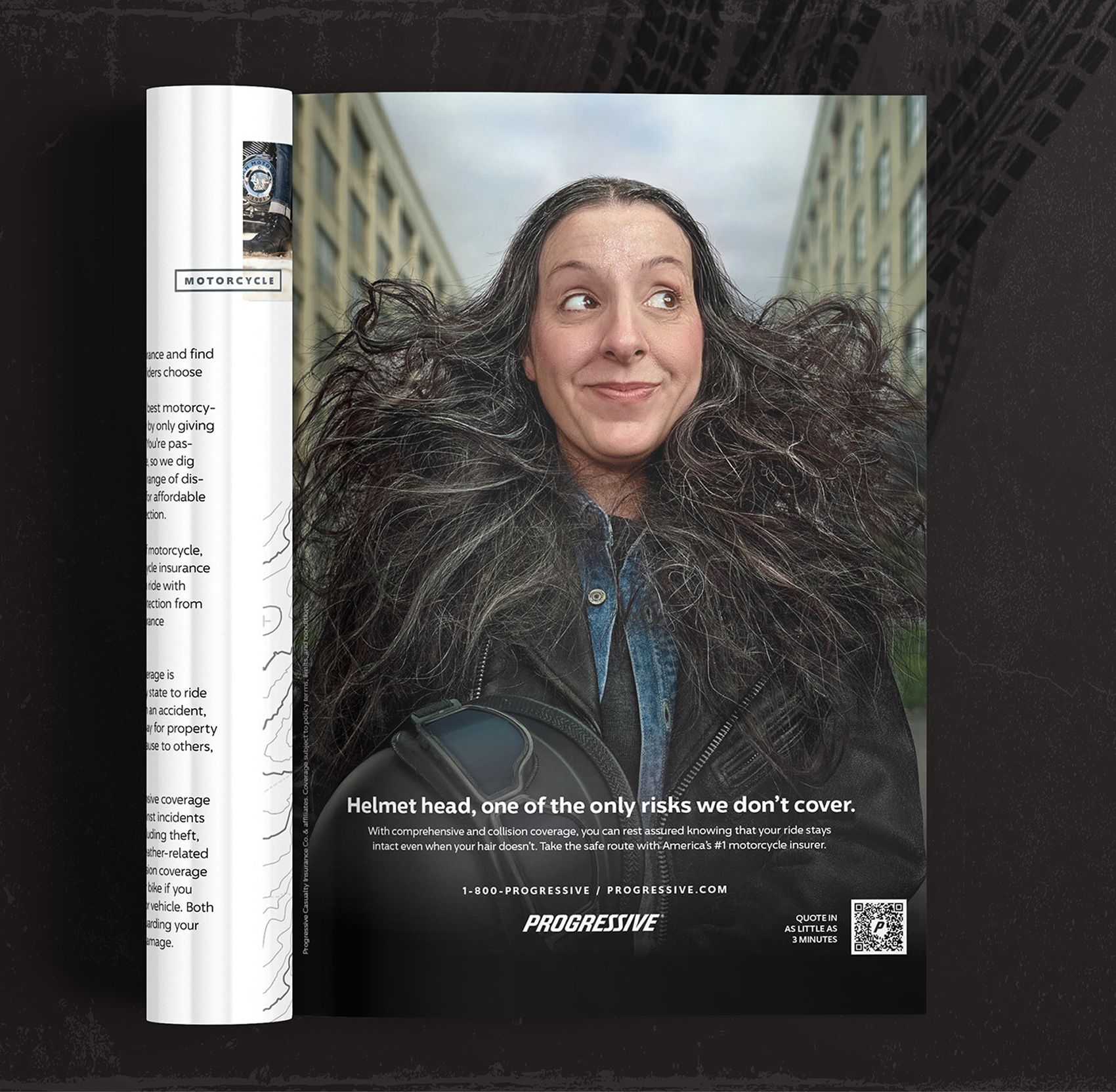 The big reveal. Helmet head magazine ad