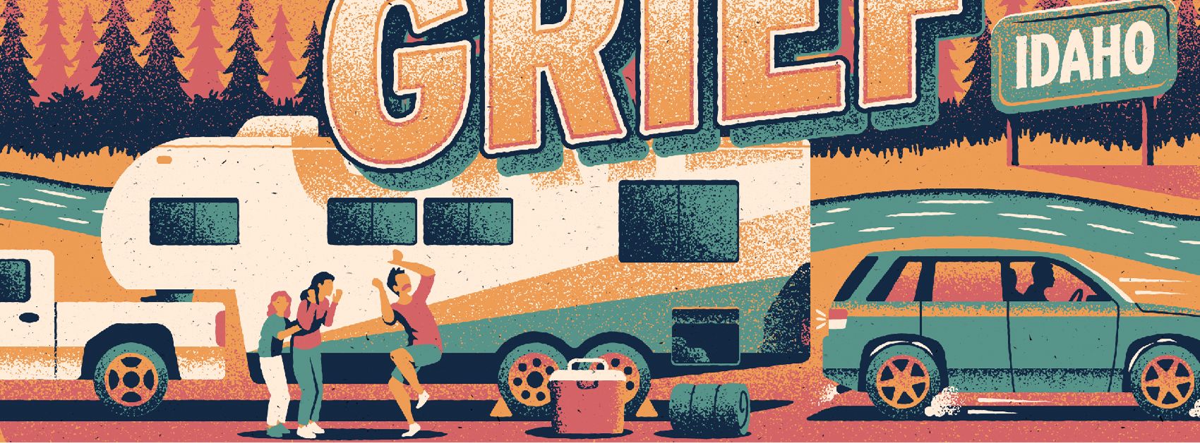 Fifth wheel RV ad closeup