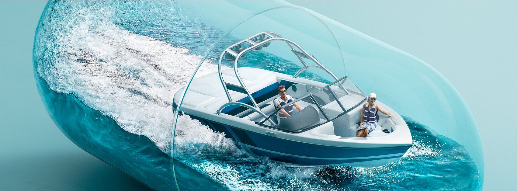 Vitamin Sea speedboat magazine ad zoomed in